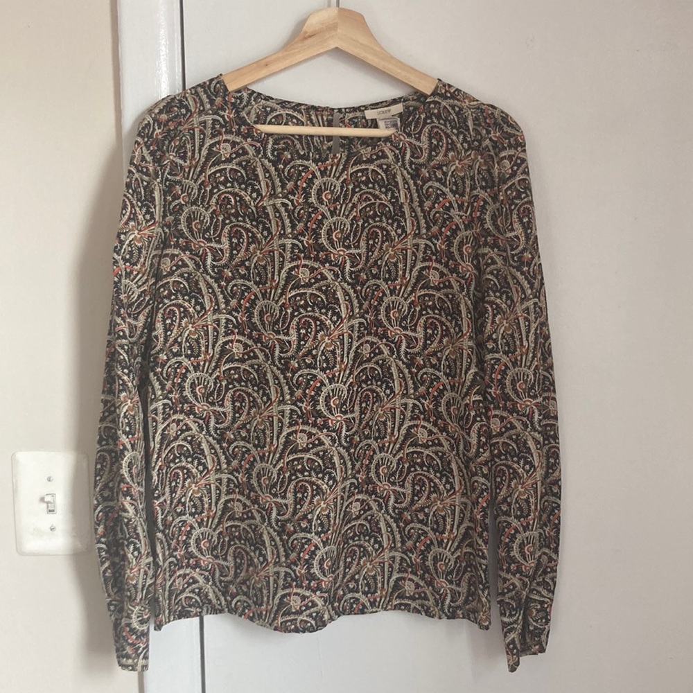 Sz 4 j crew silk top